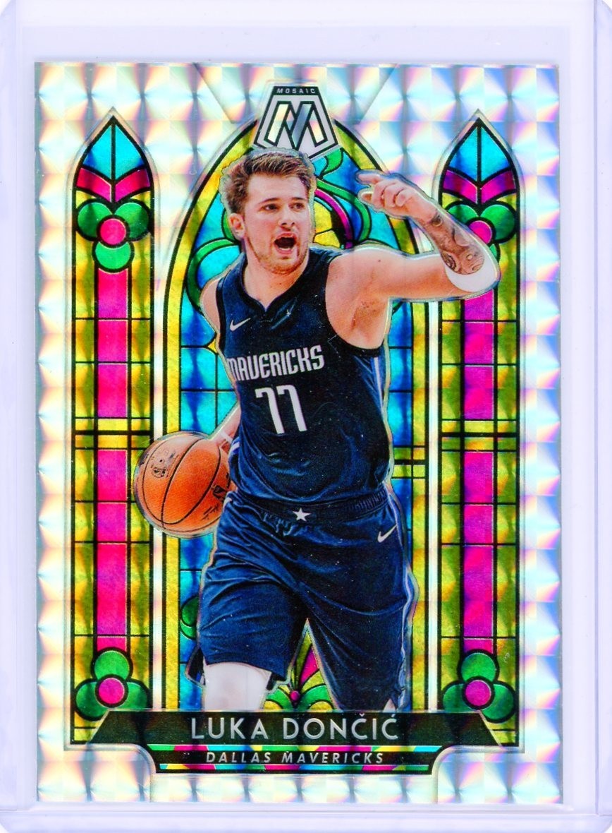 2019-20 Panini Mosaic Luka Doncic Stained Glass #9 Mavericks /Los Angeles Lakers