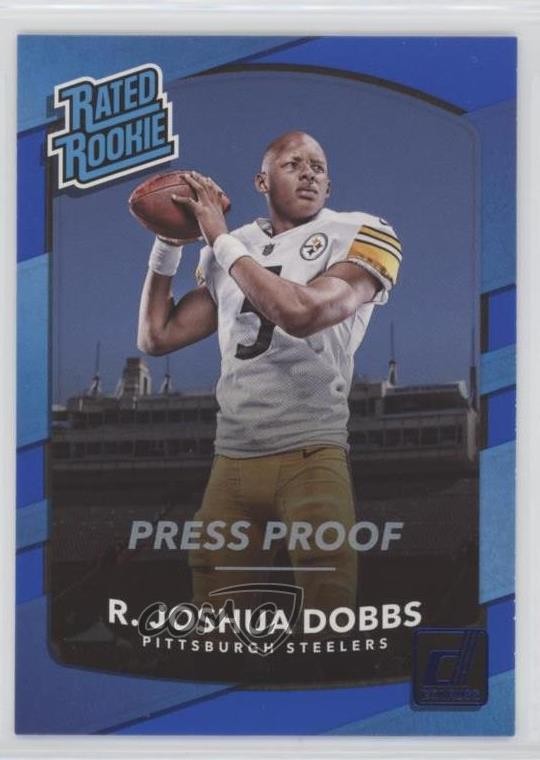 2017 Panini Donruss Rated Rookie Press Proof Blue R Joshua Dobbs #331 a0s