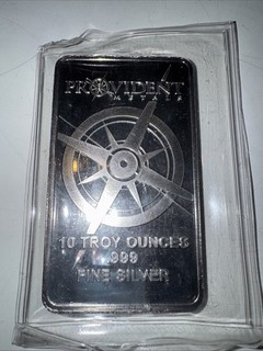 Provident Metals 10 Ounce 999 Silver Bar 10 Troy Ounces Total