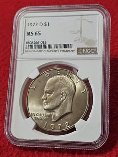 1972 D Uncirculated Eisenhower Dollar. NGC MS 65 #MF T2723