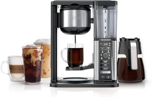 Ninja Specialty Coffee Maker CM401 Fold-Away Frother Glass Carafe 10-Cup Ground