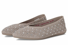 Women  s Skechers Cleo Point Gleam N Glow ballet flats in size 8.5 Taupe