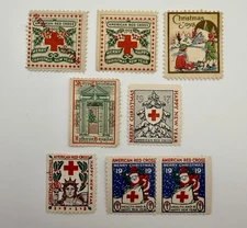CHRISTMAS SEALS  1909-1919 Charity Health Cinderella Stamps LOT 8 Pc Prewar WWI