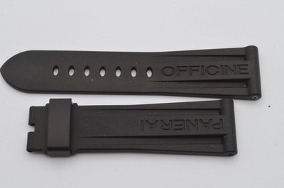 OFFICINE PANERAI KAUTSCHUK ARMBAND 26MM DORNSCHLIESSE 22MM NEUWERTIG SCHWARZ 2