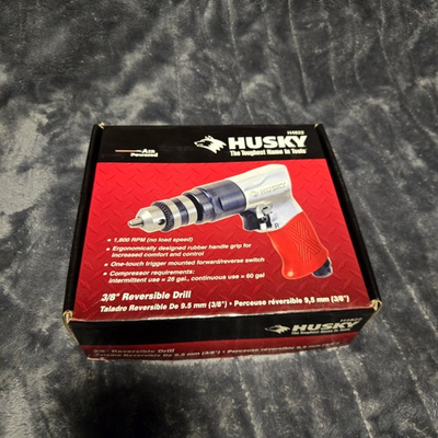 #ad Husky 3 8 reversible drill 1800 rpm $55.00