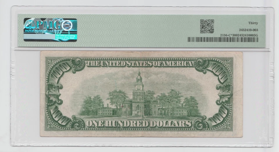 1934D STAR $100 Federal Reserve Note - Graded 30, FR #2156-C STAR - Image 2 of 2