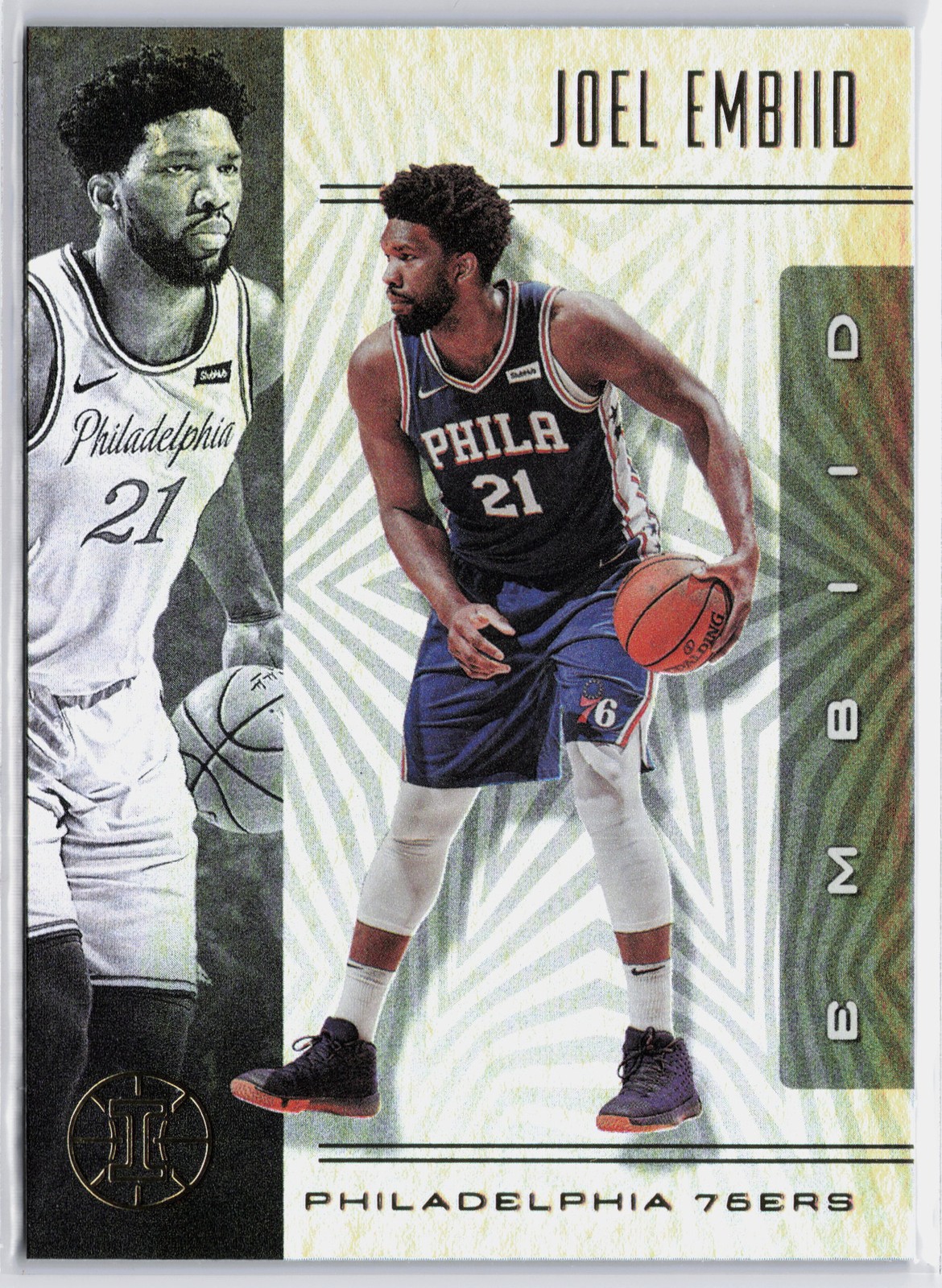 Joel Embiid 2019-20 Panini Illusions #63 Emerald Philadelphia 76ers