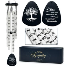 Memorial Wind Chimes with Sympathy Message for Loss of Loved One