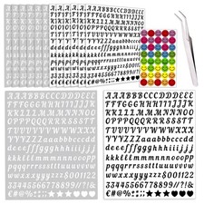 2500 PCS Letter Stickers Small, Mini Vinyl Alphabet Stickers Cursive Font 1/2...