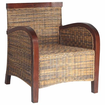 Fauteuil Résine Tressée à la Main Salon Chambre à Coucher Intérieur vidaXL - Photo 1/4