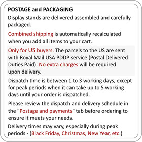 Display stand angled for Lego 75150 A-Wing Starfighter Star Wars (A1085)