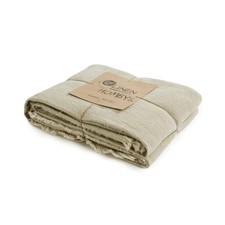 HOMBYS 92"x108" 100% Pure Linen Oversized King Blanket-Soft Linen Reversible ...