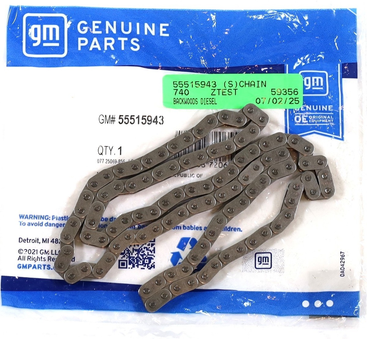 Genuine GM 55515943 Timing Chain For LM2 LZ0 3.0L Duramax Replaces
