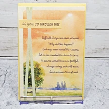 Dayspring Encouragement Greeting Card 5x7 Sunrise Felt Ribbon Faith Religious