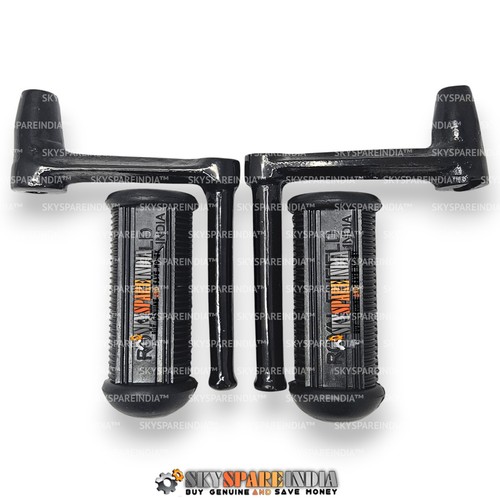 Rear Footrest Stay With Foot Rubber Compatible With Royal Enfield Bullet G2 1952 - Bild 4 von 14