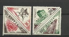 Timbres Monaco 1953 TIMBRES TAXES N°52, 53, 54, 55 neufs**
