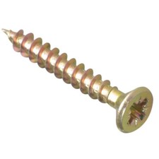 Multi Purpose Single Thread Screws 4.0 x 35mm Zinc Yellow Passivated Box 200