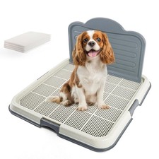 PAWISE Dog Pee Pad Holder Tray with Splash Guard, 23.6" Large Puppy Potty Tra...