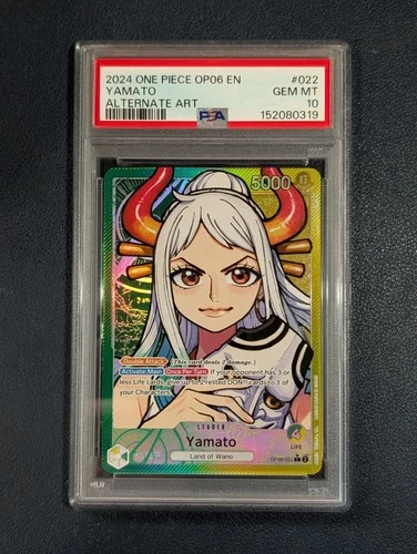 Yamato PSA 10 Alt Art Leader- One Piece OP06-022 Wings of the Captain English