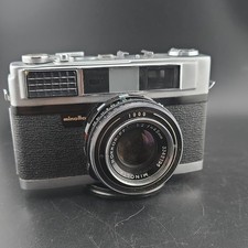 Minolta AL Vintage Rangefinder Camera Black Silver 45mm f/2 Lens Case