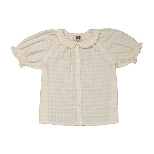 Bonton Girls English Embroidery Peter Pan Cotton Lace Blouse, Size 6Y