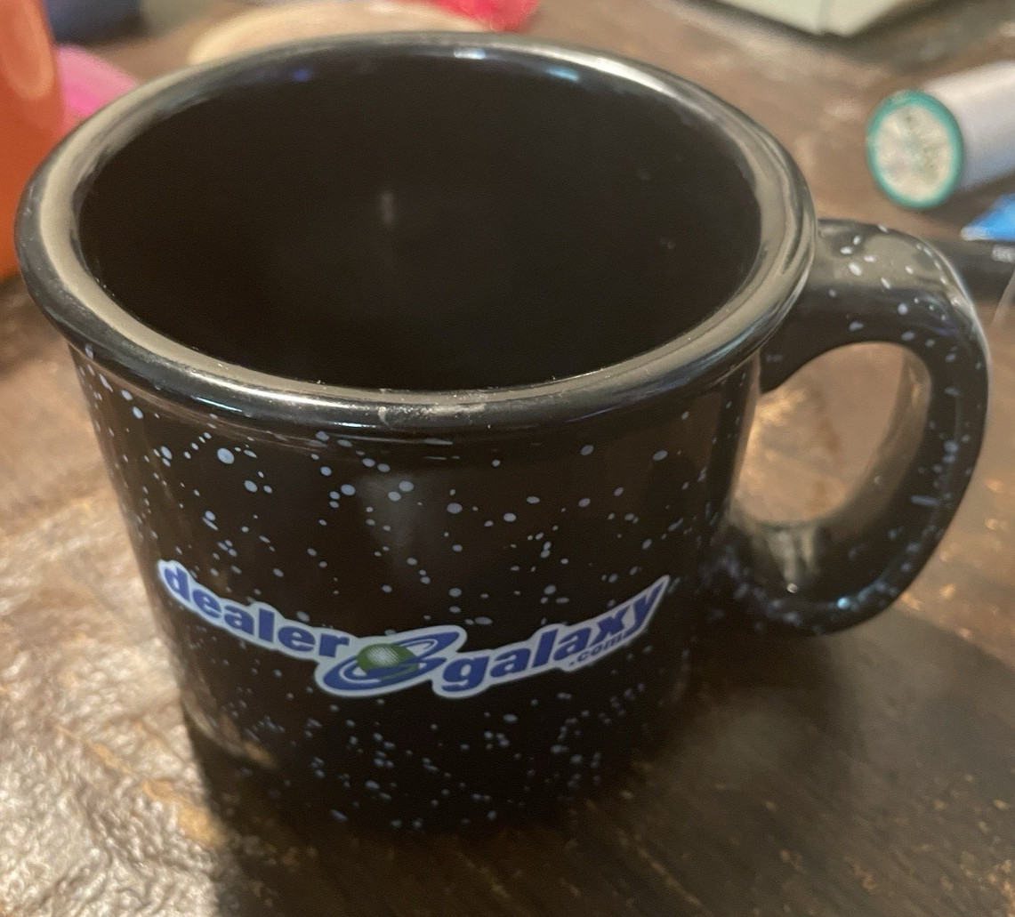 M Ware Thick Ceramic Black With White Speckles Coffee Mug Dealer Galaxy