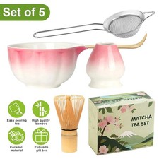 5Pcs Japanese Matcha Tea Set Tea Making Kit Traditional Reusable for Meditation