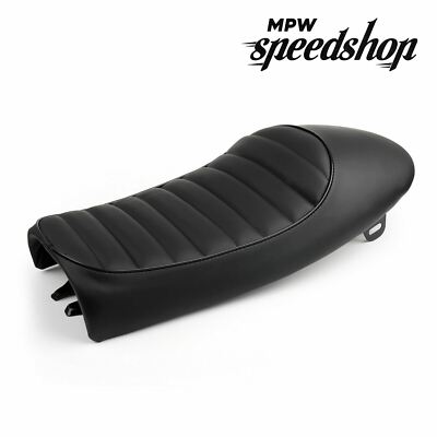 Universal Hump Cafe Racer Vintage Scrambler Sitz Honda CB - Schwarz