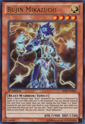 Yu-Gi-Oh! Bujin Mikazuchi Ultra Rare – 1st Edition Aus Shadow Specters | Sammelkarte