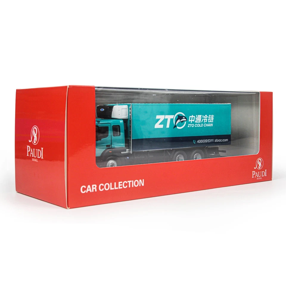 Paudi масштаб 1/48 Mitsubishi Fuso FJ литая модель зеленый игрушечный грузовик + акриловый чехол - Изображение 4 из 4