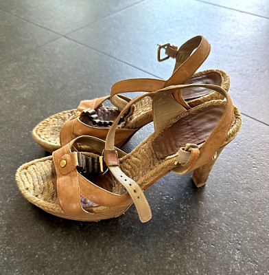 Stuart Weitzman Espadrille ähnliche Highheel Sandalen, sehr bequem, Gr. 40
