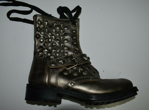 ASH Stiefel Stiefeletten bronze metalic Nieten Damen Gr. 36 Leder Boots - Bild 1 von 4
