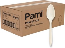 Medium Weight Disposable Plastic Spoon 1000 Pack Bulk White Plastic Silverware
