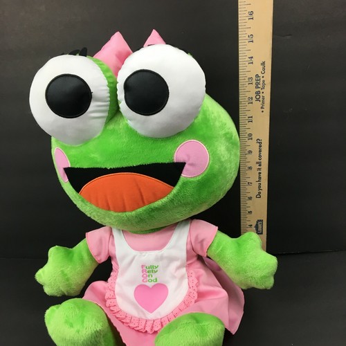 Sweet Frog Jumbo 20" Plush Frozen Yogurt Mascot Pink Dress Fully Rely On God EUC - Picture 11 of 12