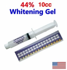 44% 5ml Syringe Dental Strength Teeth Whitening Gel -  Free Shade Guide