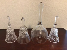 Crystal Dinner Bells Lot of 4