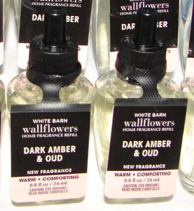 Bath Body Works DARK AMBER & OUD Wallflower Refill Bulbs Men's Cologne
