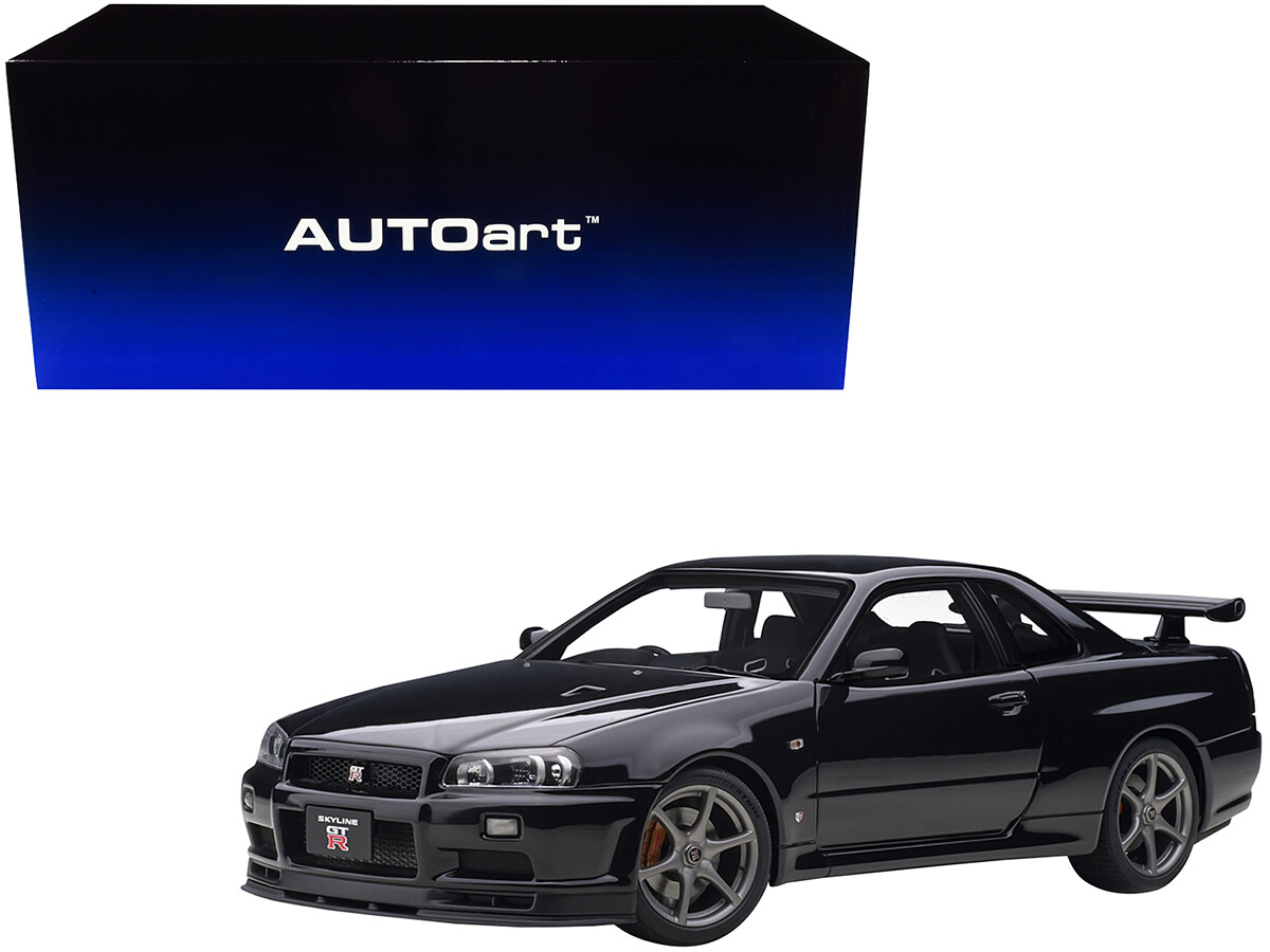 2002 Nissan Skyline GT-R R34 V-Spec II RHD Black Pearl 1/18 2002 Nissan Skyline GT-R R34 V-Spec II RHD Black Pearl 1/18
