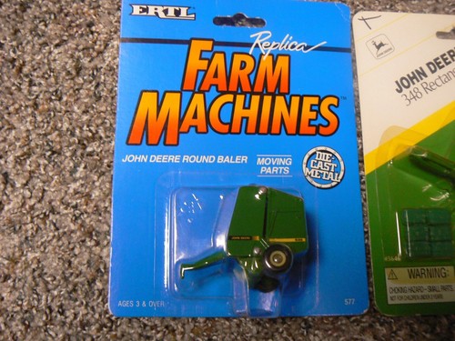 Ertl #577 John Deere Round Baler 1/64 Scale & #348 Rectangular Baler - Picture 2 of 3