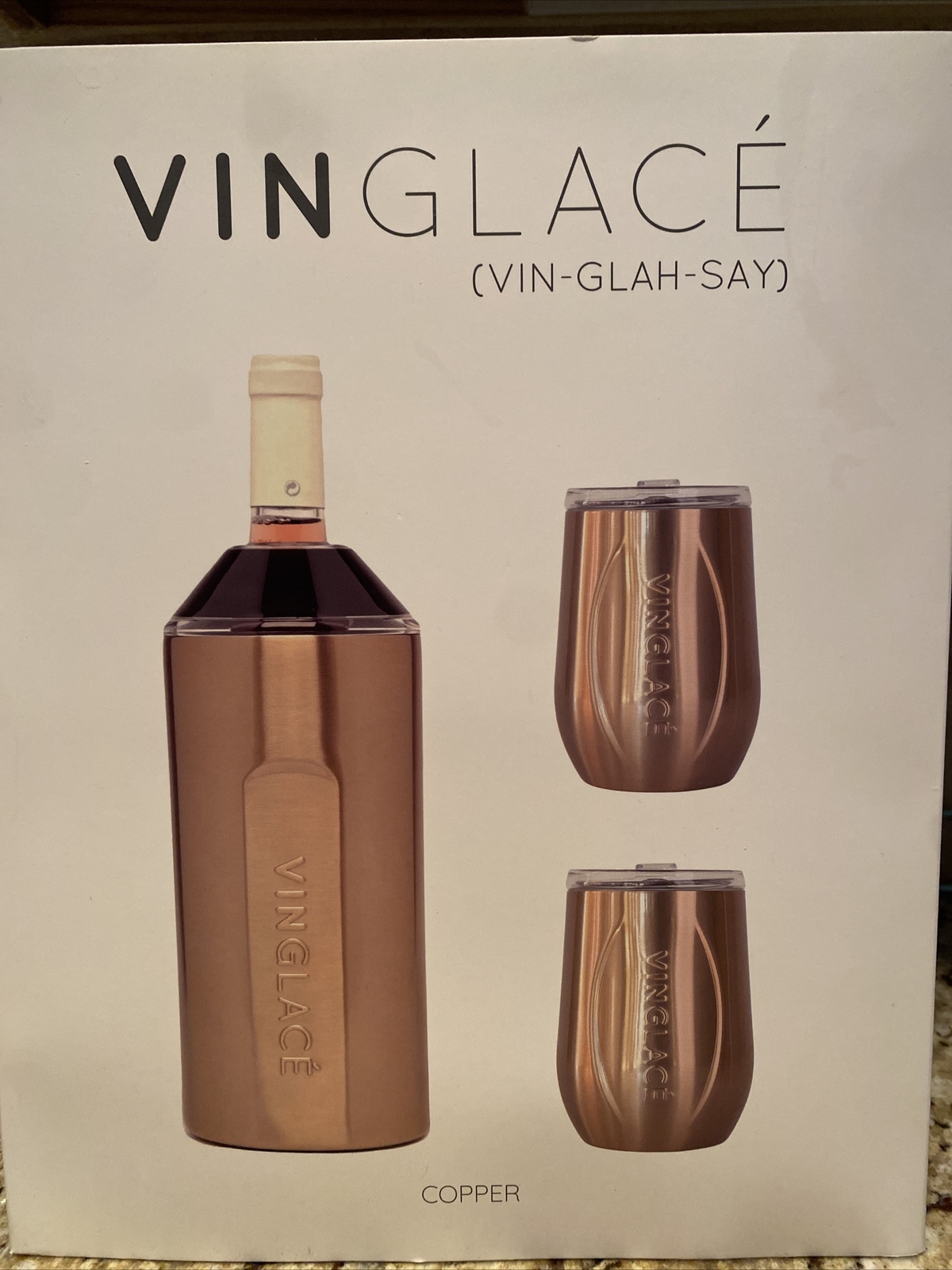 Vinglace Wine Chiller (Cooper) With Two Portable Glasses 856103007268 | Ebay
