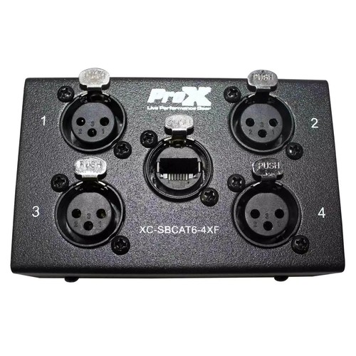 ProX XC-SBCAT6-4XM 4 canales Cat6 macho XLR caja serpiente + paquete de caja serpiente hembra - Imagen 6 de 13