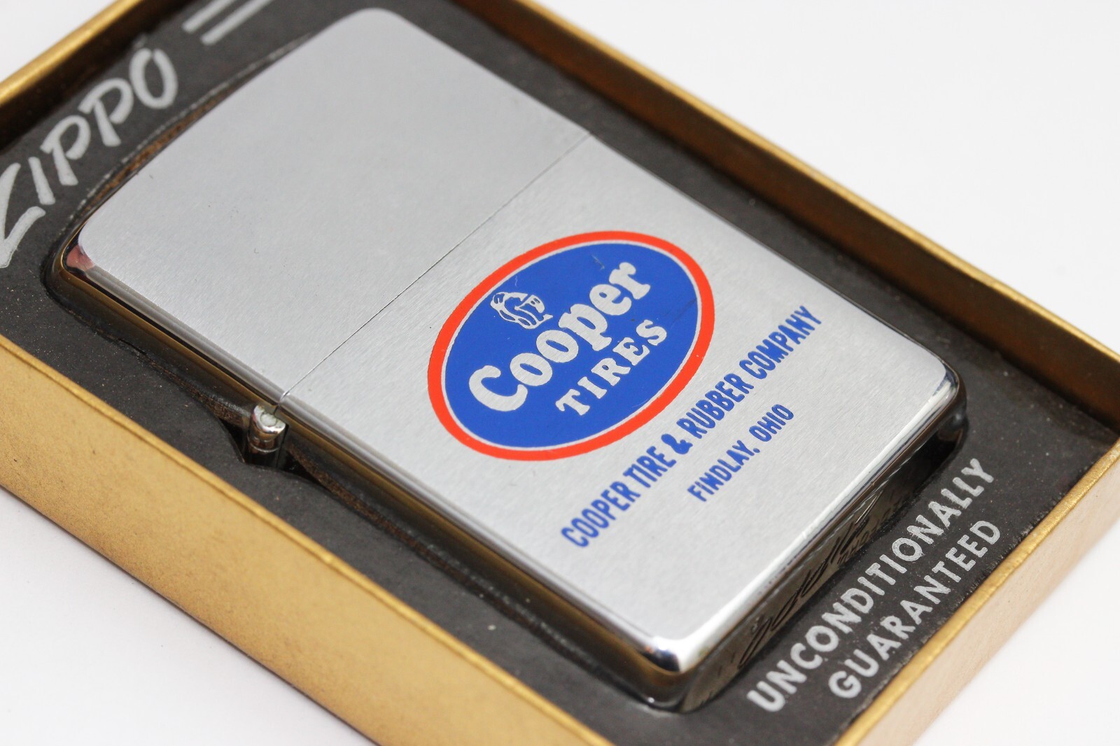 1969 vintage ZIPPO Lighter NEAR MINT WITH BOX & PAPER COOPER TIRES eBay