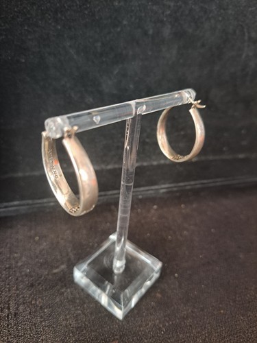 Vintage Sterling Silber Markasiten Stein Creolen signiert A925 Thailand - Bild 2 von 2