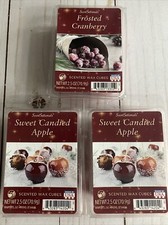 Lot of 3 ScentSationals Scented Wax Melts Frosted Cranberry Sweet Candied Apple