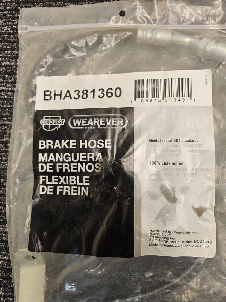 (QTY 4) For 2000-2003 Dodge Durango Rear Center BHA381360 Brake Hydraulic Hose - Image 2 of 4