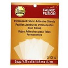  Aleene's Fabric Fusion Permanent Fabric Adhesive Sheets 5 Pc 4.25" x 5"