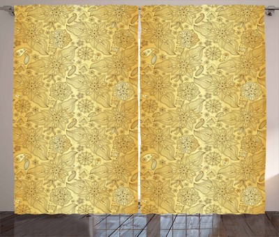 Oriental Curtains 2 Panel Set Decoration 5 Sizes Window Drapes