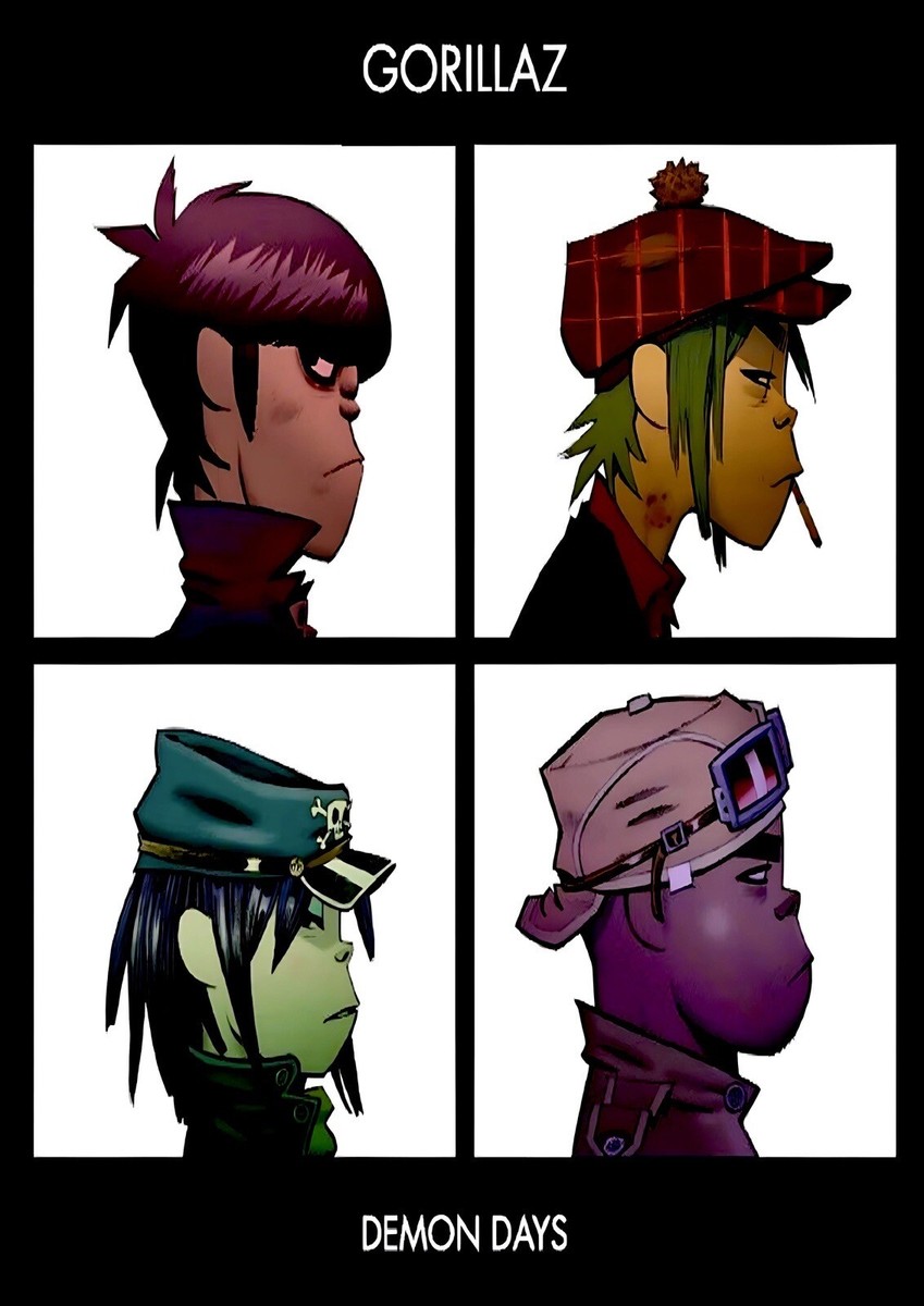 Mic Gorillaz Neon 3 Poster Metal Tin Sign 8In X 12In Vintage Retro Wall Decor, 8X12 In