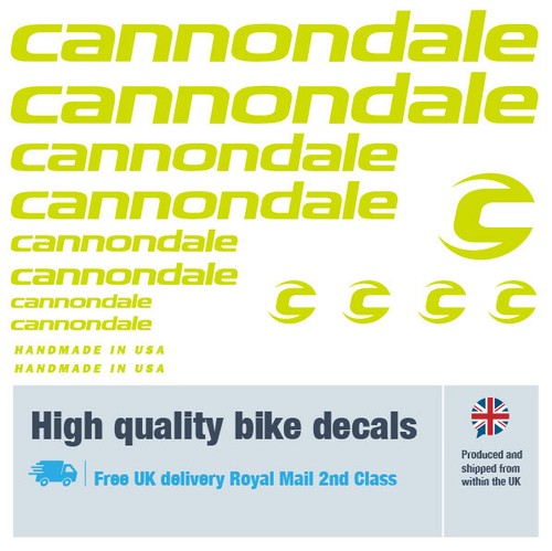 Cannondale bike decal / labels with free bike protection (30 pack) - 20 colours - Picture 25 of 29