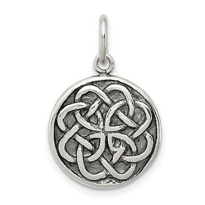 .925 Sterling Silver Antique Celtic Knot Charm Pendentif PDSF $25